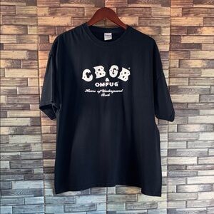 Gildan CBGB & OMFUG Home of Underground Rock Graphic T Shirt 90s Music Black 2XL